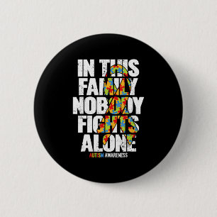 Bóton Redondo 5.08cm Autismo Sensibilização Camisa Suporte Família Mãe 