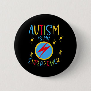 Bóton Redondo 5.08cm Autismo Sensibilização Garotos Garotas É Meu Supe
