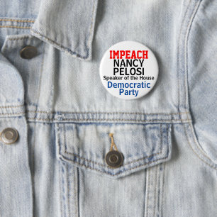 Bóton Redondo 5.08cm Auto-falante da Casa do Pelosi Democrata