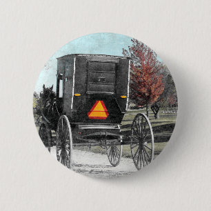 Bóton Redondo 5.08cm Autumn Amish Buggy
