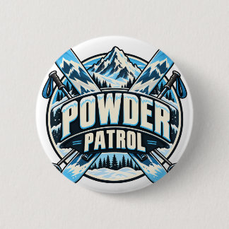 Bóton Redondo 5.08cm Aventura de Esqui na Montanha Powder Patrol