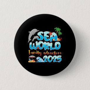 Bóton Redondo 5.08cm Aventura em Família Sea World Férias 2025