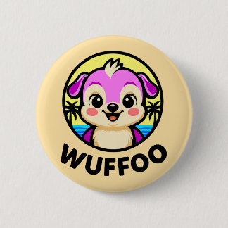 Bóton Redondo 5.08cm Aventuras Wuffoo Animação de cachorrinho Kawaii fo