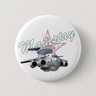 Bóton Redondo 5.08cm Avião militar de animação