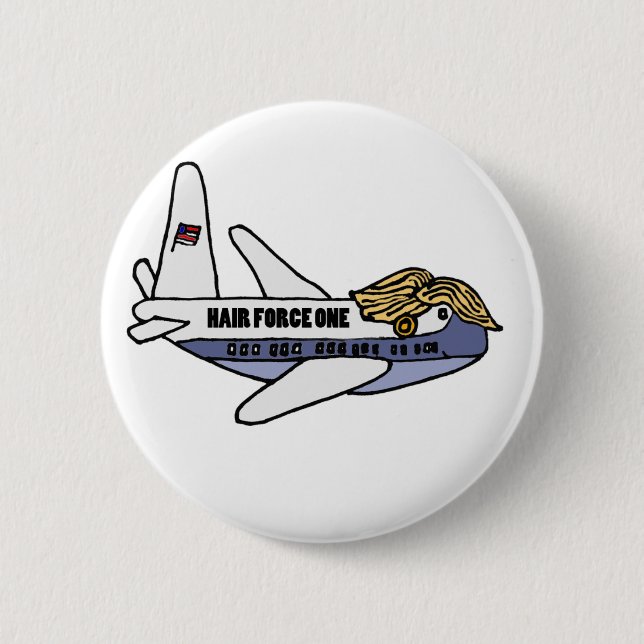 Bóton Redondo 5.08cm Avião presidencial engraçado de Donald Trump (Frente)