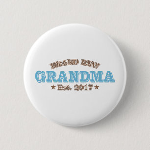 Bóton Redondo 5.08cm Avó brandnew Est. 2017 (azul)
