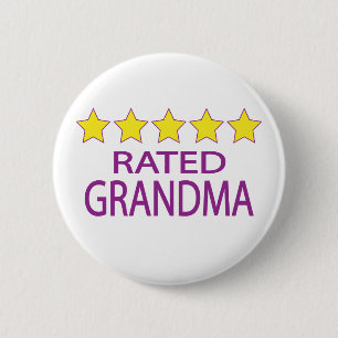Bóton Redondo 5.08cm Avó Cinco Estrelas