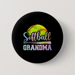 Bóton Redondo 5.08cm Avó de Softbol Jogadora de Softbol Dia de Jogo Mãe