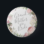 Bóton Redondo 5.08cm Avó Floral primavera do Botão Bride<br><div class="desc">Personalizar</div>