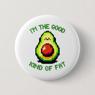 Bóton Redondo 5.08cm Avocado De 8 Bits: Humor Retroativo Atende À Saúde
