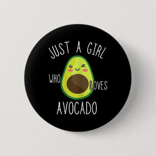 Bóton Redondo 5.08cm Avocado Girls Doce Fruta Avocado Amantes De Verão