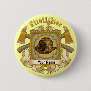 Bóton Redondo 5.08cm Ax Shield FireFighter pin