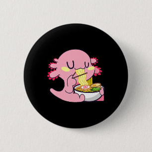 Bóton Redondo 5.08cm Axolotl Ramen Anime Kawaii Amante Noodles Girls B