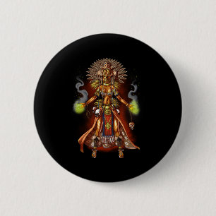 Bóton Redondo 5.08cm Aztec mitologia Deus Manágua