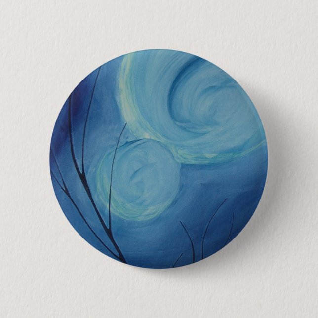 Bóton Redondo 5.08cm azuis intensos (Frente)