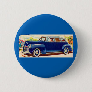 Bóton Redondo 5.08cm azul 1941 Plymouth