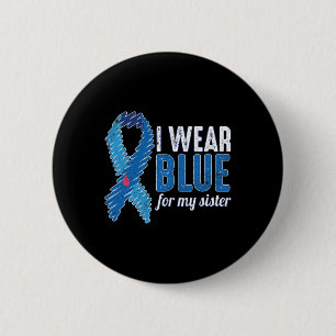 Bóton Redondo 5.08cm Azul De Fita De Sensibilização T1d Novembro Para D