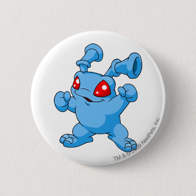 Bóton Redondo 5.08cm Azul de Grundo (Frente)