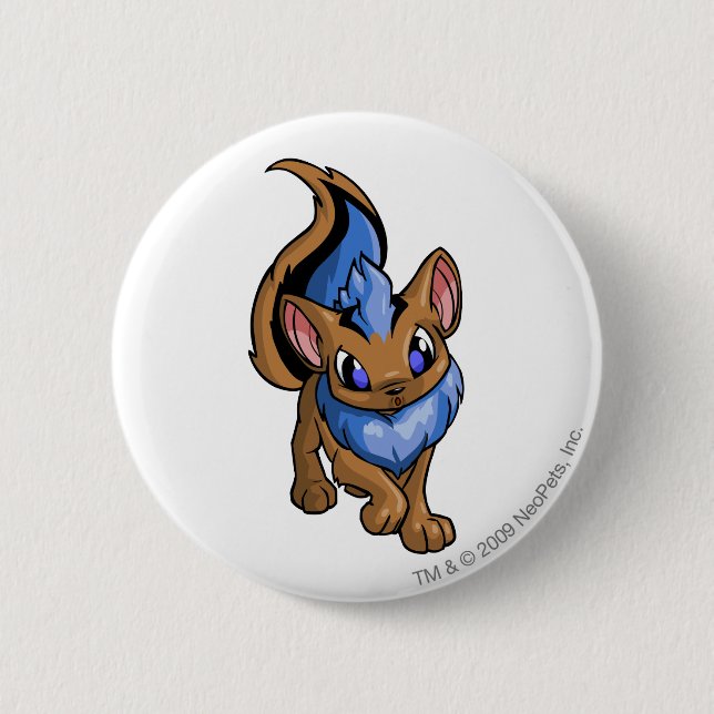 Bóton Redondo 5.08cm Azul de Xweetok (Frente)