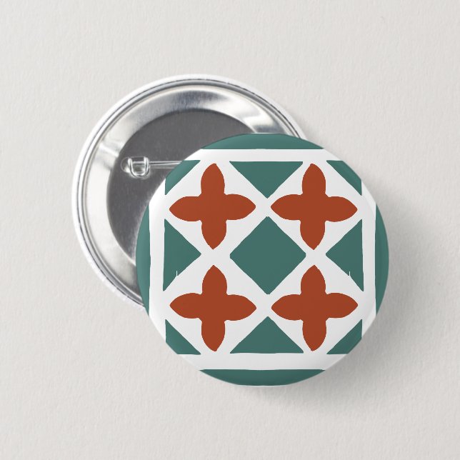 Bóton Redondo 5.08cm Azulejos Andaluzes 15 (Frente & Verso)