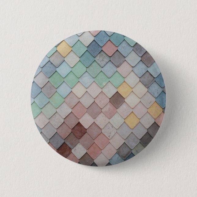 Bóton Redondo 5.08cm Azulejos multicoloridos (Frente)