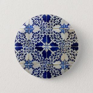 Bóton Redondo 5.08cm Azulejos, Portuguese Tiles