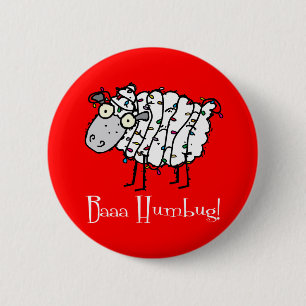 Bóton Redondo 5.08cm Baaa Humbug Christmas