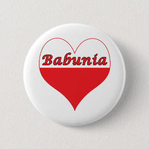 Bóton Redondo 5.08cm Babunia Polonês Heart