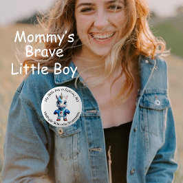 Bóton Redondo 5.08cm Baby Unicorn, Boy, Botão de Esclerose Múltipla par