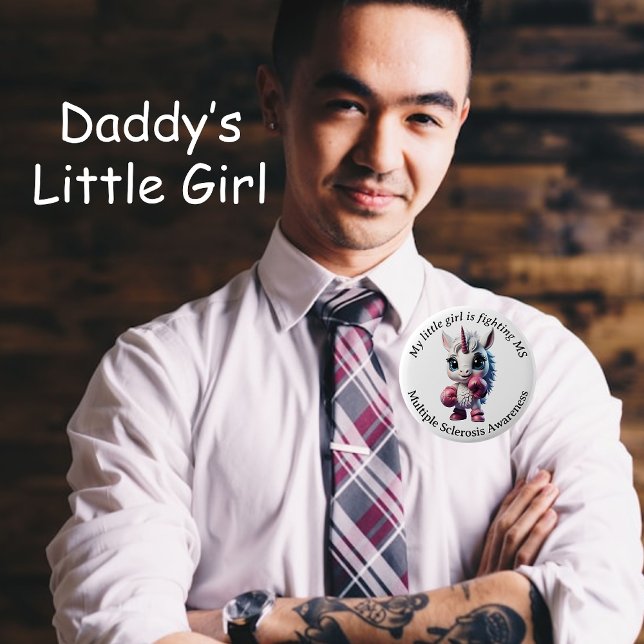 Bóton Redondo 5.08cm Baby Unicorn, Girl, Kid Multiple Sclerosis Button (Criador carregado)