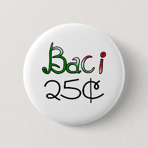 Bóton Redondo 5.08cm Baci (beijos) 25 centavos