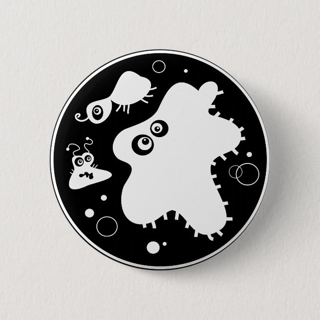 Bóton Redondo 5.08cm Bactérias (Frente)