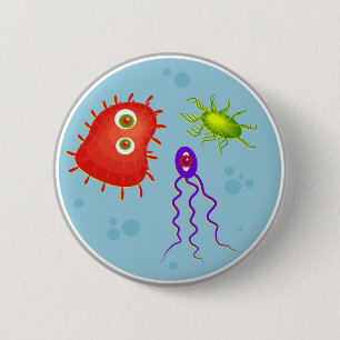 Bóton Redondo 5.08cm Bactérias