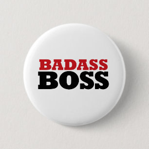 Bóton Redondo 5.08cm Badass Funny Boss