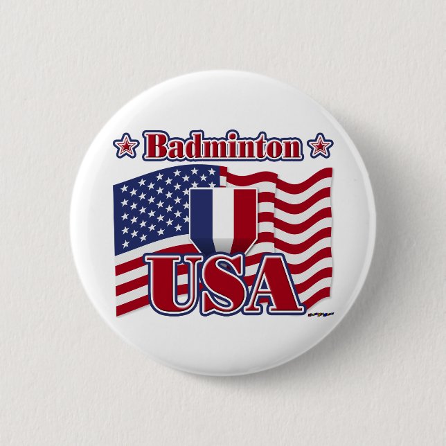 Bóton Redondo 5.08cm Badminton EUA (Frente)