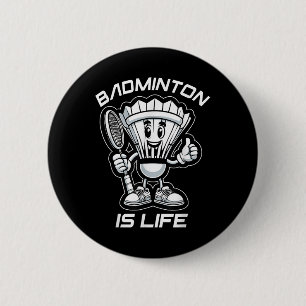 Bóton Redondo 5.08cm Badminton Forever Cartoon Shuttle E Racket Graph