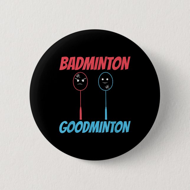 Bóton Redondo 5.08cm Badminton Goodminton Racket Meme  (Frente)