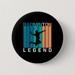 Bóton Redondo 5.08cm Badminton Legend Jogador De Badminton Shuttle Spor