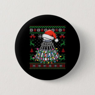 Bóton Redondo 5.08cm Badminton Lover O Churrasco De Natal Santa Hat Eng