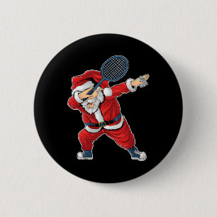 Bóton Redondo 5.08cm Badminton Natal Dabbing Papai Noel com Shutt