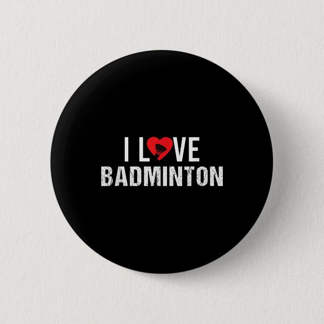 Bóton Redondo 5.08cm Badminton Shuttle Sayings (Frente)