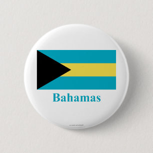 Bóton Redondo 5.08cm Bahamas embandeiram com nome