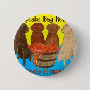 Bóton Redondo 5.08cm Baía de Chesapeake Retriver Crabhouse