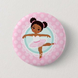 Bóton Redondo 5.08cm Bailarina do afro-americano - dançarino de balé