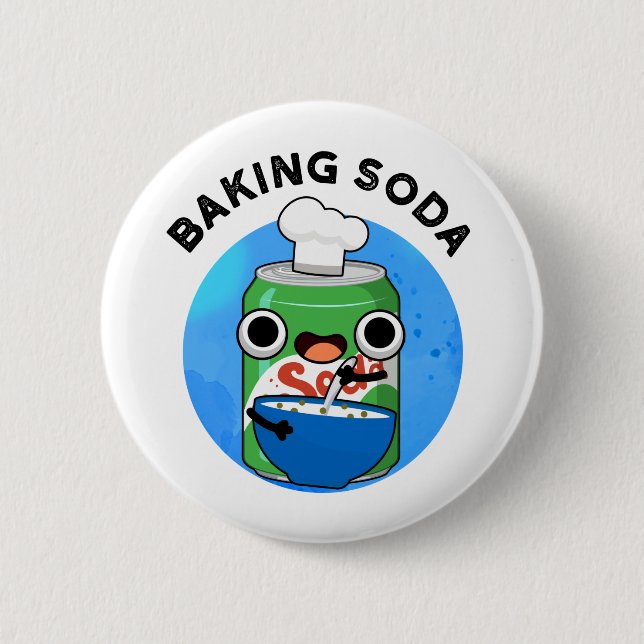 Bóton Redondo 5.08cm Baking Soda Engraçado Soda Pop Pun (Frente)