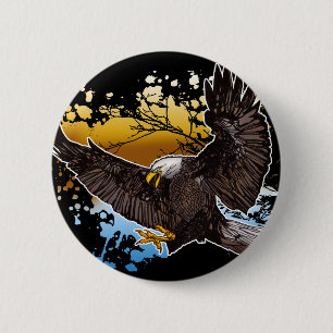 Bóton Redondo 5.08cm Bald Eagle