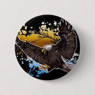 Bóton Redondo 5.08cm Bald Eagle