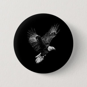 Bóton Redondo 5.08cm Bald Eagle 4 de julho Homens Mulheres Crianças Ea 