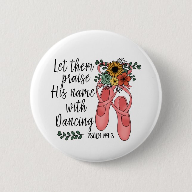 Bóton Redondo 5.08cm Balés Ballerina Christian Cote (Frente)