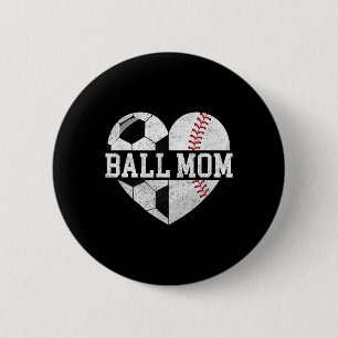 Bóton Redondo 5.08cm Ball Mãe, Diversão De Beisebol, Mãe